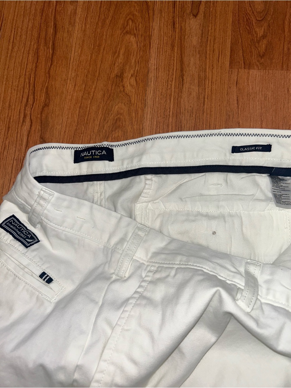 Nautica 100% Cotton White Shorts Men’s Size 38 - Picture 4 of 5